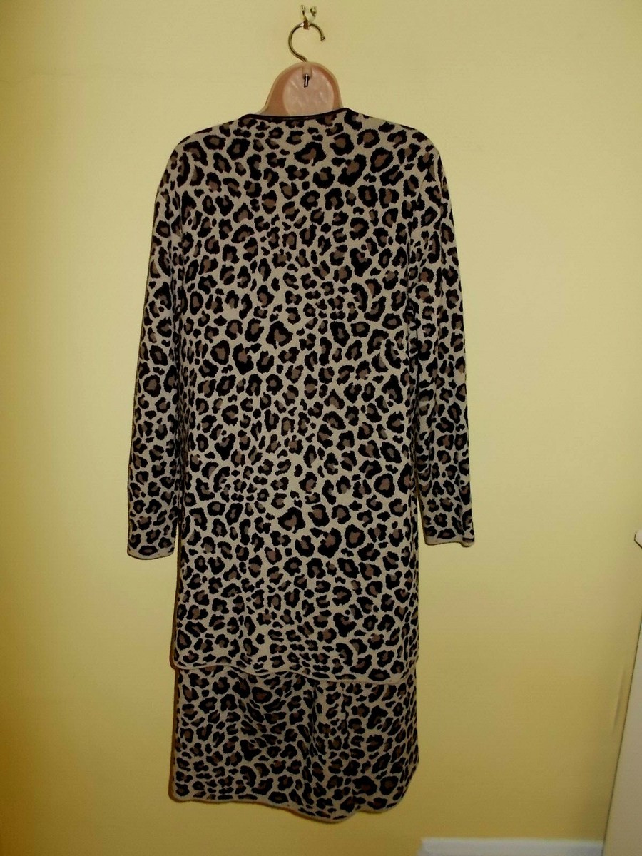 GORGEOUS MARIA BELLENTANI ANIMAL PRINT 2-PIECE SKIRT SUIT - SIZE XL View 2