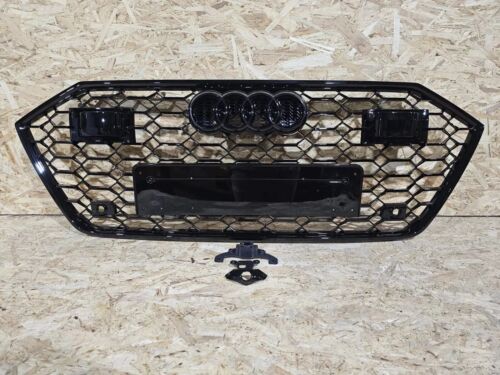 For Audi A7 S7 C8 4K8 2018+ Grill Honeycomb Front RS7 Gloss Black ACC Radar - Picture 2 of 9