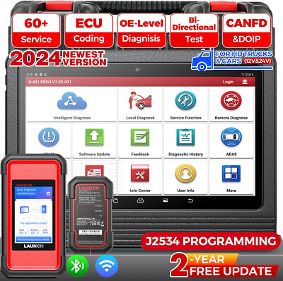 LAUNCH X431 PRO3S+ V5.0 HDIII KFZ OBD2 Diagnosegerät 24V LKW PKW Key Programmier
