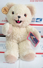 Vintage Russ berrie Snuggle Teddy Bear Plush Fabric Softener 10" 1986 w/Tags