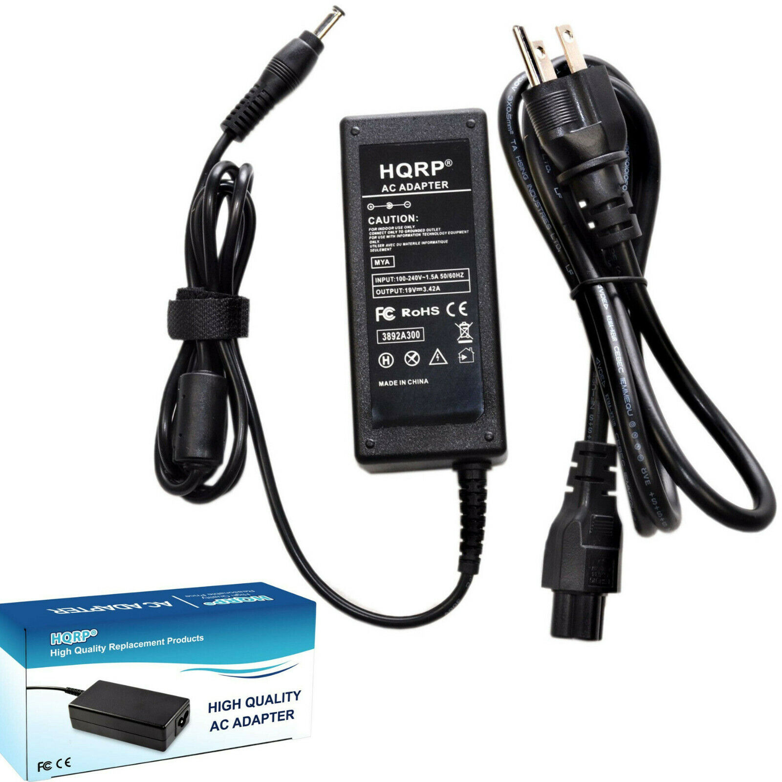 HQRP AC Adapter for Delta ADP-40KDBB LCD Monitor Power Supply Cord, ADP-40KD-BB