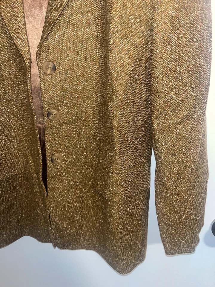 Blazer para mujer Austin Reed naranja marrón óxido tweed talla 8 mezcla de lana Worsted Foto 2 de 4