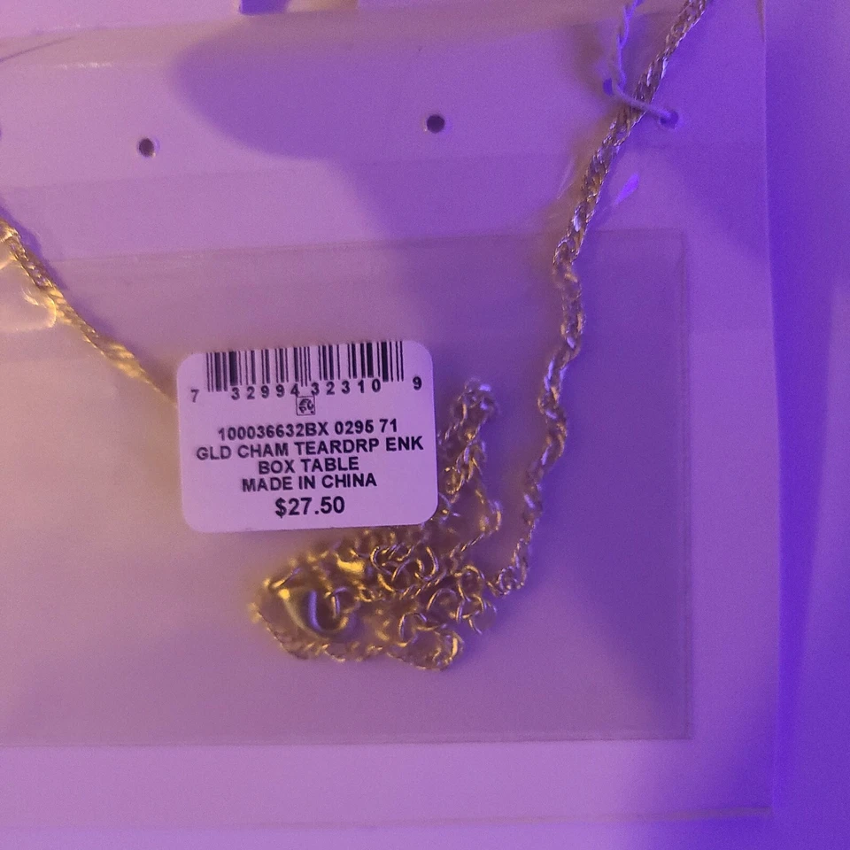 Collar colgante Charter Club enchapado en oro de 18k Foto 2 de 2