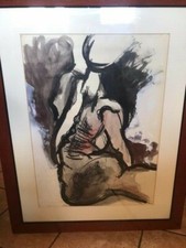 Quadro RENATO GUTTUSO olio su cartone