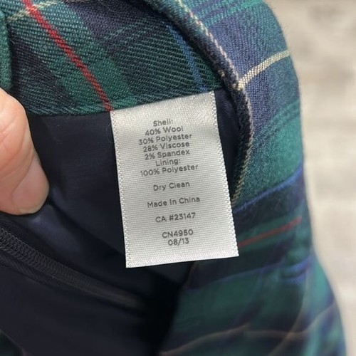 Talbots Heritage Wool Blend Tartan Plaid Cuffed Pants Size 8 Petite Academia - Picture 11 of 11