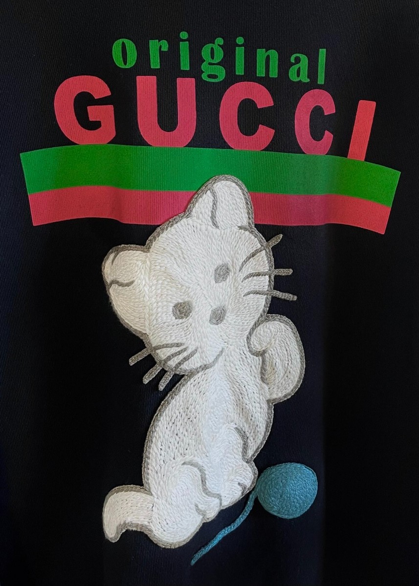 Gucci Black Original Gucci Cat Sweatshirt -XSMALL | eBay