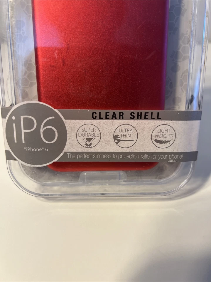 Funda para teléfono celular IP6 iPhone 6 caja tortuga carcasa delgada funda blindada (ROJO) Foto 2 de 4