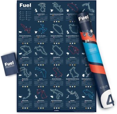 Fuel Worlds Finest Tracks Poster Luckies 24 Scratchable Race Tracks