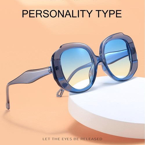 Vintage Oversized Glasses Round Frame Sun Glasses Women's Sunglasses Shades - Picture 7 of 19