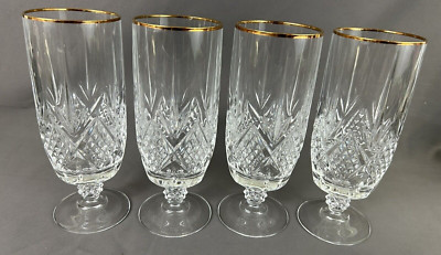 Cristal D' Arques Durand Crystal 7.5'' FONTENAY Iced Tea Water Goblet Glass Lot 4