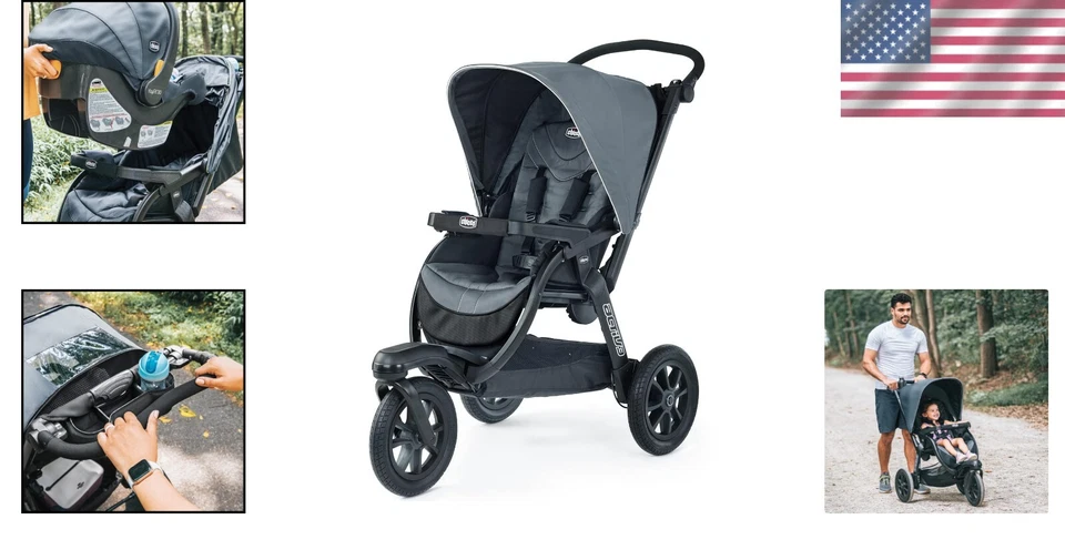Activ3 Eclipse Jogging Stroller - Lightweight, Maneuverable & Stylish Design - Image 2 of 4