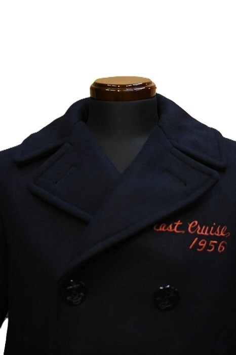 BUZZ RICKSON'S SUKA PEA COAT 希少サイズXXL Buzz Rickson Pea Coat Men's U.S. Navy Wool Above-knee length