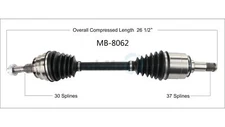 Surtrack Front Driver Left New CV Axle Shaft MB-8062