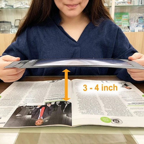 Reading Magnifier A4 Full Page Magnifying Sheet Low Vision Aid Fresnel Lenses - Picture 6 of 12