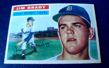 1956 Topps #126 JIM BRADY   EX-NM or Better  Detroit TIGERS gb gray back (AA)
