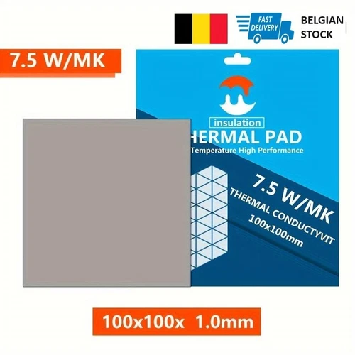MJ High Performance 7.5W/mK Wärmeleitpad (100 x 100 x 1,0 mm) ThermalPad