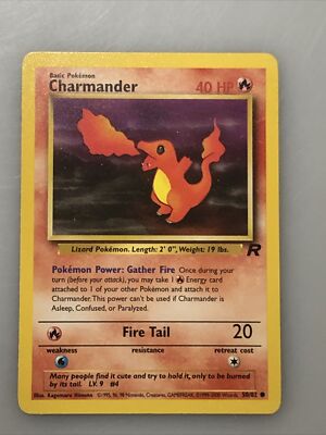 1995 Pokemon Charmander 50/82 Team Rocket