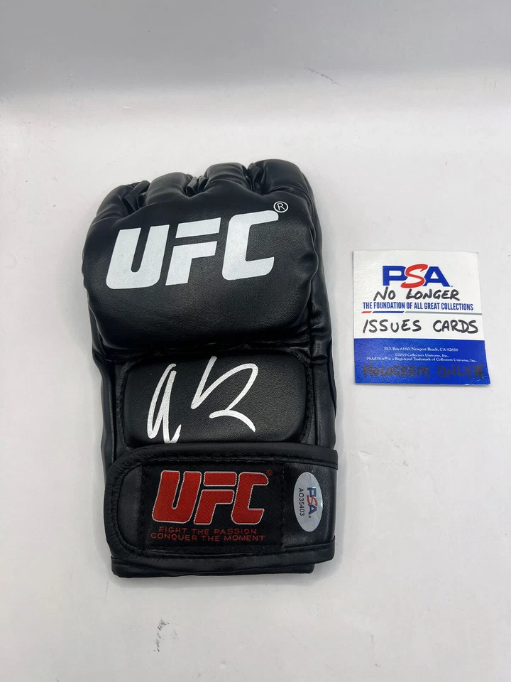 Guante de Lucha WANDERLEI SILVA Campeón UFC Luchador FIRMADO Autógrafo MMA Certificado de Autenticidad PSA Foto 3 de 3