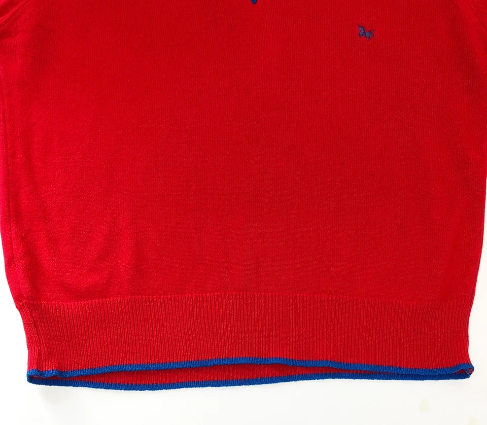 Camisa Polo Tejida De Colección Jóvenes Niños Mediana Polonia Roja Eileen Unicornio Logo Larga Slv EC Foto 4 de 4