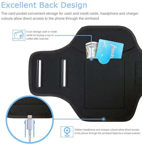 Waterproof Armband Case Sports Gym Running Exercise Arm Band PhoneHolder/Key Bag - Picture 16 of 25