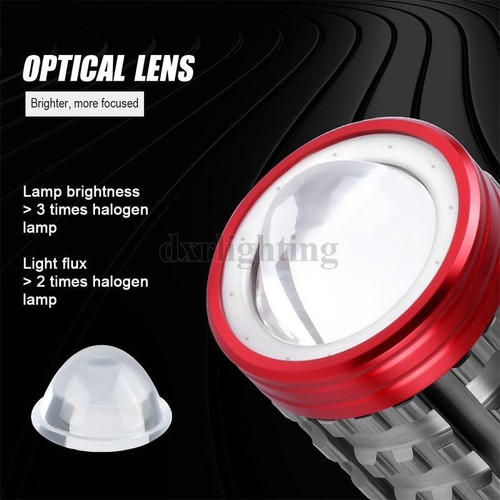 Kit de faros LED H4 9003 2 PIEZAS alto/bajo amarillo blanco bombilla de motocicleta ojo de ángel azul - Imagen 4 de 9
