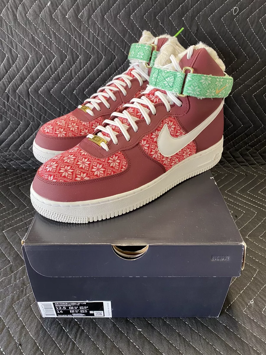 Nike Air Force 1 High ‘07 LV8 Nordic Ugly Christmas Sweater Size 12.5