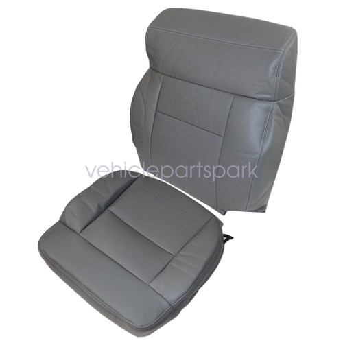 Front Bottom Top Leather Seat Cover Gray 04-2008 For Ford F150 Lariat Super Cab - Foto 53 di 102
