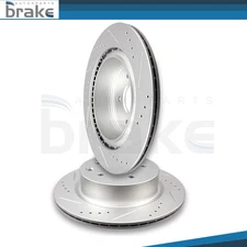 REAR DRILLED SLOTTED BRAKE ROTORS Discs Fits G35 G37 350Z 370Z For Nissan Maxim