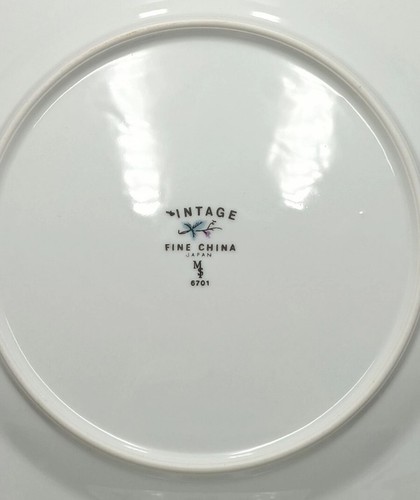 4 Fine China of Japan Dinner Plates Grapevine Leaves 10.25" #6701 Vintage - Picture 7 of 7