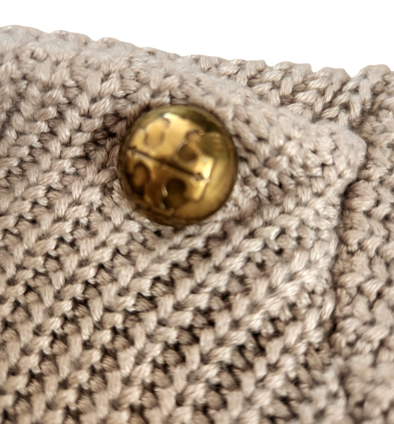 Tory Burch Brodie Tunic Mini Dress Sweater Turtleneck Beige Knit Gold Buttons S thumbnail 8