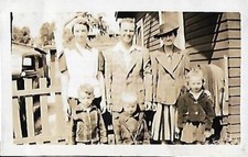 WW2 ERA Homefront 1942 SMALL FOUND FAMILY PHOTO Original B W Vintage 53 40 C