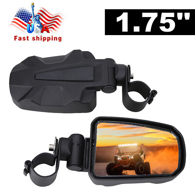 Side Mirrors For Polaris RZR Can am Maverick X3 Kawasaki Teryx UTV Mirror Pair