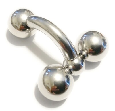 316L Surgical Steel 8 to 4g 5/8'' Length, 1/2'' Massager BALLS PA Barbells.