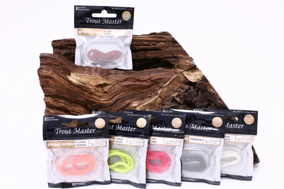 Spro Trout Master Spring Worm 6mm Länge 25cm 6 Farben Forellenangeln NEW OVP