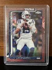 2025 Topps Chrome - Riley Leonard Leather Pigskin Parallel #318 Colts