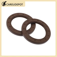 Oil Seal Seal Ring Rotary Shaft Seal FKM Rubber 50x72x7mm Brown 2Pcs