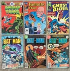 Vintage Marvel & DC Comic Book Lot - BatMan Fantastic 4 Ghost Rider Swamp Thing
