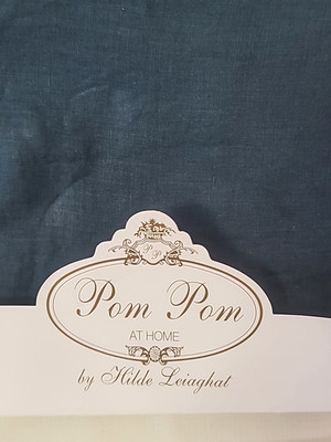 NIP LINEN Pom Pom at Home Queen Sheet Set NAVY AWESOME !!@@ FREE SHIP