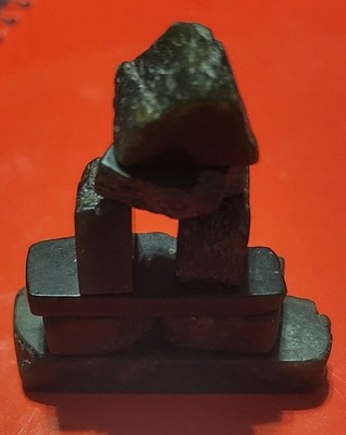 Canadian Nephrite Jade Carving, Inukshuk, 8 Pieces