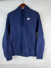 Nike Sportswear Club Fleece Pullover Hoodie Sweatshirt Medium- Navy Blue