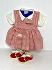 Vintage Cabbage Patch Kids Candy Striped Dress and Red Shoes I Love Xavier