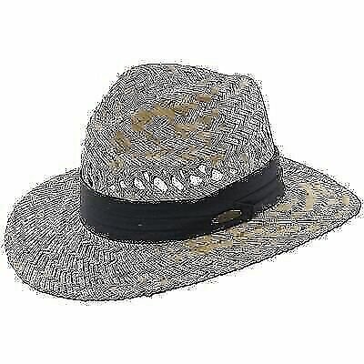 Panama Jack Safari Straw Hat - Lightweight, 3'' Big Brim, Inner Elastic