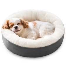 Loves cabin Round Donut Cat and Dog Cushion Bed, 25in Pet Bed for Small or Me...