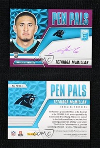 2025 Panini Donruss Elite Pen Pals Purple Ink Tetairoa McMillan Rookie Auto RC