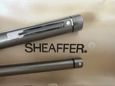 Sheaffer Fountain Pen + Mechanical Pencil Imperial Triumph Chrome Vintage