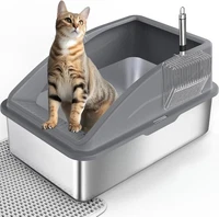 Katzenklo Edelstahl Xxl, Katzentoilette Edelstahl 35L Katzenklo Groß