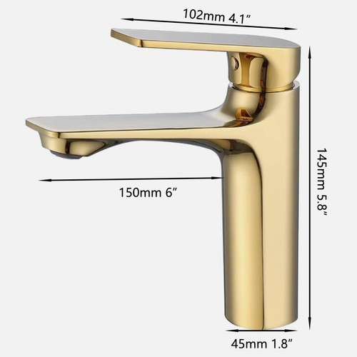 Chrome Black Gold white Bathroom Sink Faucets Single Handle 1 Hole Mixer Tap - Picture 8 of 47