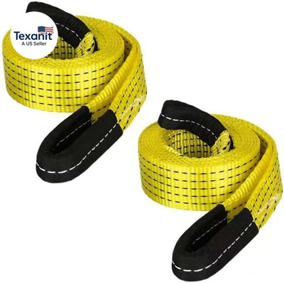 2 Pack 6' X 2'' Lifting Sling Straps, 6 Feet Heavy Duty Lift Rigging Strap Tree S