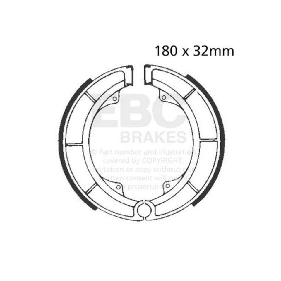 Zapatas de freno traseras para Suzuki GS 550 1978 EBC Foto 2 de 4