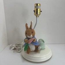Peter Rabbit Nursery Plush Lamp Decor Beatrix Potter  VTG In Box
